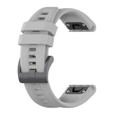 Per Garmin Fenix 7S Pro 42 mm cinturino in silicone tinta unita (grigio)