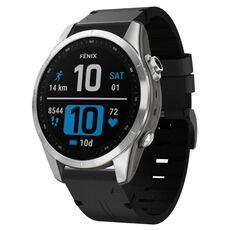 Per Garmin Epix Pro 42mm cinturino in pelle con fibbia in acciaio (nero)