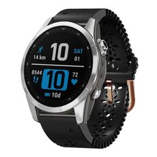 Per Garmin Fenix 7S Pro 42mm Lady Lace Punch cinturino in silicone (nero)