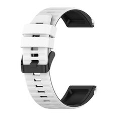 Per Garmin Instinct 2 Solar Sports Mixing Color Cinturino in silicone (bianco + nero)