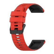 Per Garmin Fenix 7 Pro 47mm Cinturino sportivo in silicone con colori misti (rosso + nero)
