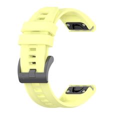 Per Garmin Fenix 7 Pro 47mm cinturino in silicone tinta unita (giallo)