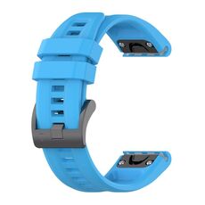 Per Garmin Fenix 7 Pro 47mm cinturino in silicone tinta unita (blu)
