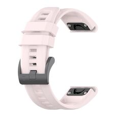 Per Garmin Fenix 7 Pro 47mm cinturino in silicone tinta unita (rosa ciliegia)