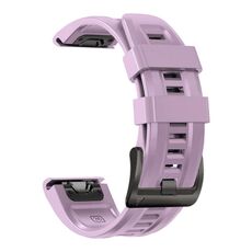 Per Garmin Fenix 7 Pro 51mm Cinturino sportivo in silicone di colore puro (viola chiaro)