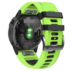 Per Garmin Instinct 2X Solar Sports cinturino in silicone bicolore (lime + nero)