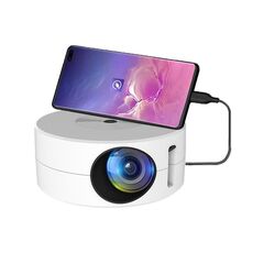 YT200 320 X 180P LED HD Mini proiettore Supporto alimentato tramite USB Connessione cablata Schermo del telefono (bianco)