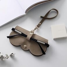 3pcs custodia per occhiali portatile custodia per clip per gioielli (cachi)