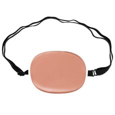 Maschera per occhi oscurante in seta per bambini Correzione dello strabismo Benda sull'occhio coprente (bordo bianco arancione)