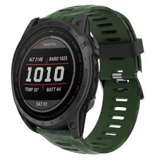 Per Garmin Fenix 7 Pro 51mm Cinturino in silicone stampato mimetico (verde militare + mimetico militare)