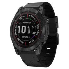 Per cinturino orologio Garmin Instinct 2X in pelle solare con fibbia in acciaio (nero)