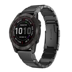 Per Garmin Fenix 7 Pro 47mm Cinturino in acciaio inossidabile con guscio di tartaruga (nero)