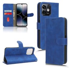 Per Ulefone Note 16 Pro Custodia per telefono in pelle con vibrazione magnetica Skin Feel (blu)