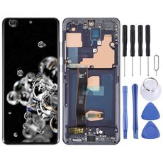 Schermo LCD OLED per Samsung Galaxy S20 Ultra 4G/5G SM-G988 Digitizer Assemblaggio completo con cornice