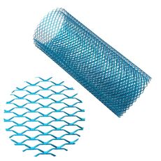 XH-6013 100x33cm Paraurti con inserto per griglia in lega di alluminio con griglia universale per auto, tipo: foro grande (blu)