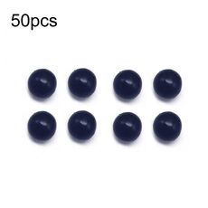 50 pz 14mm TPR Esca Galleggiante Palla Galleggiante Acqua Esca Morbida Finta (Nero)