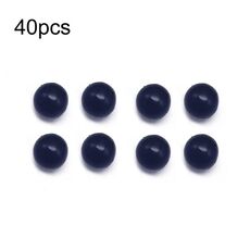 40 pz 16mm TPR Esca Galleggiante Palla Galleggiante Acqua Esca Morbida Finta (Nero)