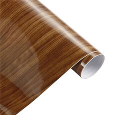 Pellicola per decalcomanie adesive in vinile PVC, dimensioni: 50 cm x 200 cm (venatura del legno lucida F)