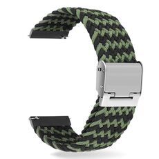 Per Huawei Watch 4/4 Pro cinturino in nylon intrecciato con fibbia in metallo (W nero verde)