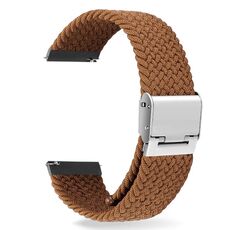 Per Huawei Watch 4/4 Pro cinturino in nylon intrecciato con fibbia in metallo (marrone)