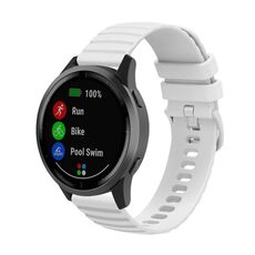 Per Huawei Watch 4/4 Pro cinturino in silicone tinta unita con motivo a punti ondulati (bianco)
