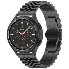 Per Huawei Watch 4/4 Pro cinturino in acciaio inossidabile con cinque perline (nero)