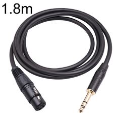 Cavo per microfono da 6,35 mm 1/4 TRS maschio a XLR femmina a 3 pin, lunghezza: 1,8 m
