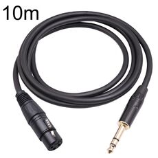 Cavo per microfono da 6,35 mm 1/4 TRS maschio a XLR femmina a 3 pin, lunghezza: 10 m