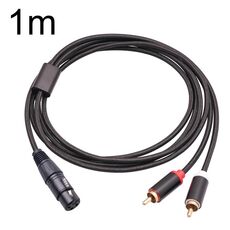 Cavo audio RCA20 XLR femmina a doppio RCA Y-Splitter, lunghezza: 1 m