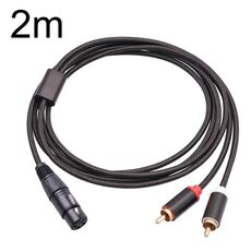 Cavo audio RCA20 XLR femmina a doppio RCA Y-Splitter, lunghezza: 2 m