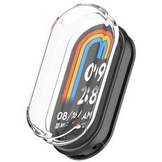 Custodia protettiva per orologio galvanico in TPU a copertura totale per Xiaomi Mi Band 8 (trasparente)