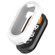 Custodia protettiva per orologio in silicone di colore puro per Xiaomi Mi Band 8 (bianca)
