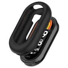 Custodia protettiva per orologio in silicone di colore puro per Xiaomi Mi Band 8 (nero)