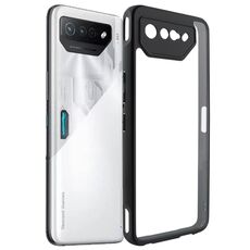 Per Asus ROG Phone 7 TPU smerigliato + custodia trasparente per PC (nero)