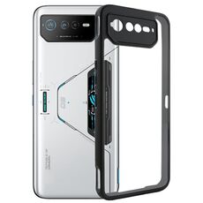 Per Asus ROG Phone 6/6 Pro TPU smerigliato + custodia trasparente per PC (nero)