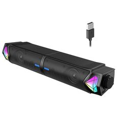 L1 Altoparlante wireless Bluetooth USB portatile da esterno con luce RGB con microfono (nero)