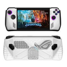 Cover morbida in TPU per console di gioco Asus ROG Ally con staffa di supporto (bianca)