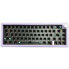67 tasti fai-da-te personalizzati a tre modalità con kit tastiera meccanica a manopola Supporta retroilluminazione RGB hot plug, colore: viola