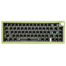 67 tasti fai-da-te personalizzati a tre modalità con kit tastiera meccanica a manopola Supporta retroilluminazione RGB hot plug, colore: verde