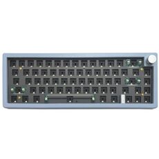 67 tasti fai-da-te personalizzati a tre modalità con kit tastiera meccanica a manopola Supporta retroilluminazione RGB hot plug, colore: blu