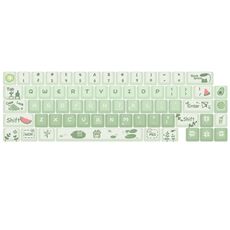 68 tasti Copritasti personalizzati PBT Heat Rise a 5 lati (verde)