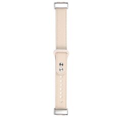 Per cinturino di ricambio in pelle PU Fitbit Charge 5 (bianco crema)