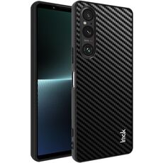 Per Sony Xperia 1 V imak serie LX-5 PC + custodia in TPU con protezione per lo schermo (struttura in fibra di carbonio)