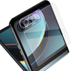Per Motorola Moto Razr 40 Ultra 1 Imposta pellicola per obiettivo integrata imak + adesivo per schermo posteriore in vetro