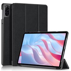 Per Honor Pad X9 / X8 Pro 11.5 Custer Custodia per tablet in pelle con supporto a 3 pieghe in puro colore (nero)