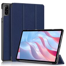 Per Honor Pad X9 / X8 Pro 11.5 Custer Custodia per tablet in pelle con supporto a 3 pieghe in puro colore (blu scuro)