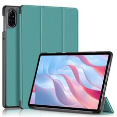 Per Honor Pad X9 / X8 Pro 11.5 Custer Custodia per tablet in pelle con supporto a 3 pieghe in puro colore (verde scuro)
