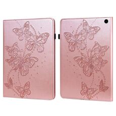 Custodia per tablet in pelle con motivo a farfalla in rilievo Amazon Fire Max 11 (rosa)