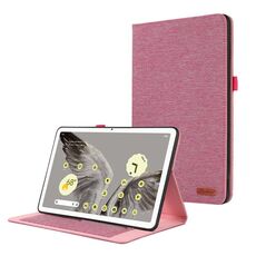 Custodia per tablet in pelle per tablet Google Pixel (rosa rossa)