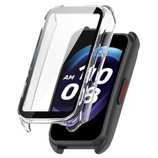 Per Keep Band B4 PC + custodia protettiva per orologio integrata con pellicola temperata (bianco trasparente)